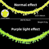 Themed Party Supplies Fluorescent Macaron Neon Party Garland – Christmas Star & Cosmos Ribbon Decoration
