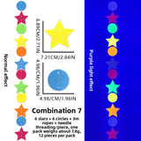Themed Party Supplies Fluorescent Felt Garland – 3M DIY Hanging Banner for Birthday, Wedding & Party Wall Decorations (12pcs)