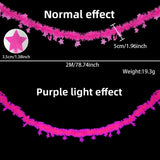 Themed Party Supplies Fluorescent Macaron Neon Party Garland – Christmas Star & Cosmos Ribbon Decoration