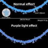 Themed Party Supplies Fluorescent Macaron Neon Party Garland – Christmas Star & Cosmos Ribbon Decoration