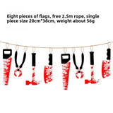 Halloween flag hanging ornaments Halloween Bloody Knife Hanging Banner