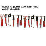Halloween flag hanging ornaments Halloween Bloody Knife Hanging Banner