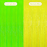 Themed Party Supplies Rain Curtain Banner Table Skirt Party Decoration Backdrop with Neon Glow Glasses Set