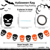 Halloween flag hanging ornaments Halloween Felt Pennant Banner – Skull & Spider Design