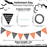 Halloween flag hanging ornaments Halloween Felt Pennant Banner – Skull & Spider Design