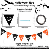 Halloween flag hanging ornaments Halloween Felt Pennant Banner – Skull & Spider Design