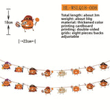 Halloween flag hanging ornaments Halloween Pumpkin Paper Banner – Triangle Flag Party Decoration