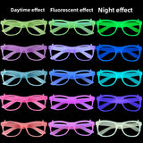 Themed Party Supplies Rain Curtain Banner Table Skirt Party Decoration Backdrop with Neon Glow Glasses Set