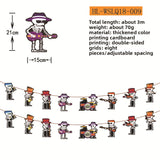 Halloween flag hanging ornaments Halloween Pumpkin Paper Banner – Triangle Flag Party Decoration