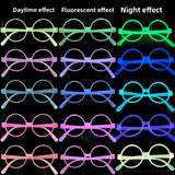 Themed Party Supplies Rain Curtain Banner Table Skirt Party Decoration Backdrop with Neon Glow Glasses Set