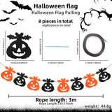 Halloween flag hanging ornaments Halloween Felt Pennant Banner – Skull & Spider Design