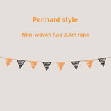 Halloween flag hanging ornaments Non-woven Fabric Letter Halloween Banner – Party & Bar Decoration