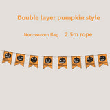 Halloween flag hanging ornaments Non-woven Fabric Letter Halloween Banner – Party & Bar Decoration