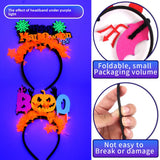 Halloween headband Glow-in-the-Dark Halloween Headband – Neon Stripes & Felt Accents
