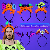 Halloween headband Glow-in-the-Dark Halloween Headband – Neon Stripes & Felt Accents