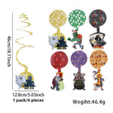 Halloween flag hanging ornaments Halloween Cartoon Spiral Hanging Decorations