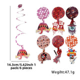 Halloween flag hanging ornaments Halloween Cartoon Spiral Hanging Decorations