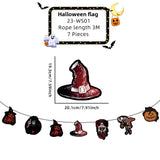 Halloween flag hanging ornaments Halloween Paper Banner – Spooky Party & Haunted House Decoration