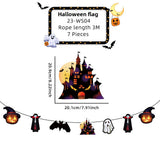 Halloween flag hanging ornaments Halloween Paper Banner – Spooky Party & Haunted House Decoration