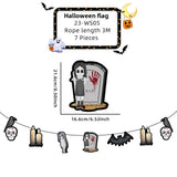 Halloween flag hanging ornaments Halloween Paper Banner – Spooky Party & Haunted House Decoration