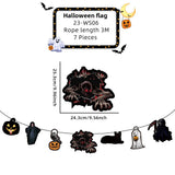 Halloween flag hanging ornaments Halloween Paper Banner – Spooky Party & Haunted House Decoration