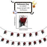 Halloween flag hanging ornaments Halloween Paper Banner – Spooky Party & Haunted House Decoration