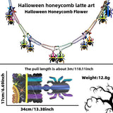 Halloween flag hanging ornaments Halloween Colorful Hanging Garland – Ghosts, Pumpkins & Honeycomb Flags