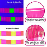 Themed Party Supplies 30×200cm Neon Fringe Banner – Fluorescent PET Streamer for Birthday Party Wall Decor