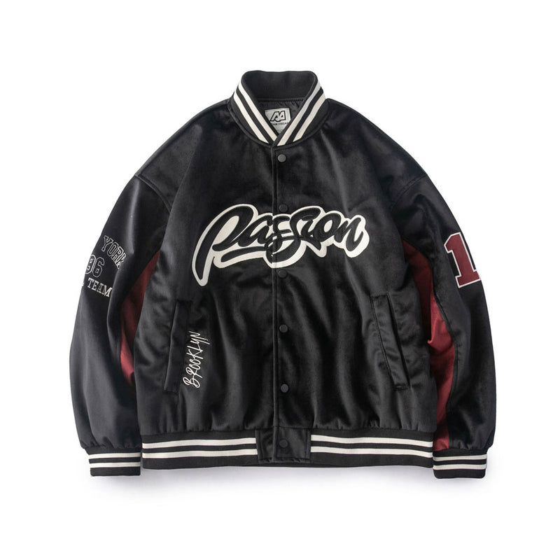 Varsity Jacket for Men Baseball Jackets Men's Spring and Autumn Letters Stand Collar Baseball Uniform Baggy Coat