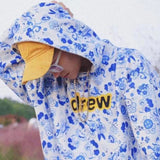 Justin Bieber Drew House Spring and Autumn Thin Fashion Brand Drew Smiley Face Full Printed Hoodie Hooded Sweater Justin Drew