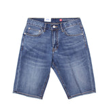 Mens Jean Shorts Men's Denim Shorts Fashionable High-End Casual Business Loose Straight High Elastic Denim Shorts Men's Fashion