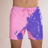 Mens Swim Trunks Color Changing Swimming Trunks Beach Pants Men's plus Size Color Changing Shorts
