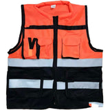 Men's Vest Safety Vests with Pockets Reflective Clothing for Outdoor Work Vest Reflective Waistcoat