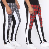 Mens Sweatpants Camouflage Stitching Casual Sports Trousers Fashion Fashion Brand Men's Plaid Fitness Pants