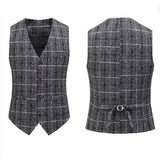 Mens Dress Vests Business Waistcoat Suit Vest Men's Fashion Brand Slim Fit Sleeveless Vest