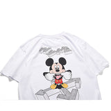 Summer Fashion Brand Ow Cartoon Mickey Loose Large Size Men'S And Women'S Off Short Sleeve Owt