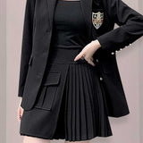 Women Skirt & Blzer Suit Uniform Designs Formal Style Office Lady Bussiness Attire Casual Suit Jacket Pleated Skirt