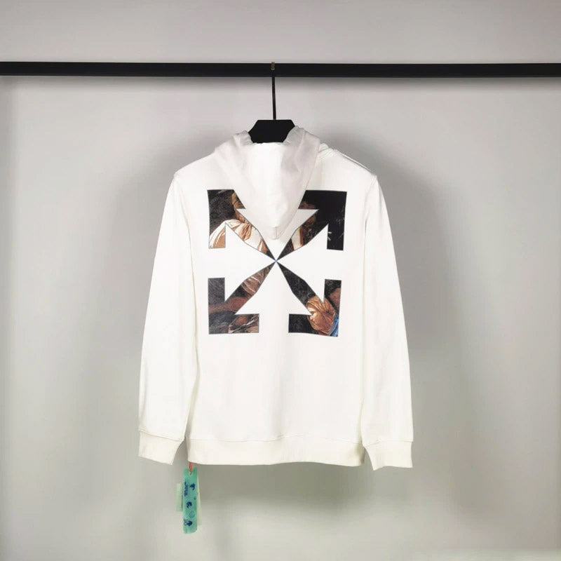 Autumn And Winter Printed Hooded Men'S And Women'S Cotton Sweater
