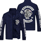 Men's Jacket Coat Sons of Anarchy Spring and Autumn Jacket Loose Zip Casual Jacket