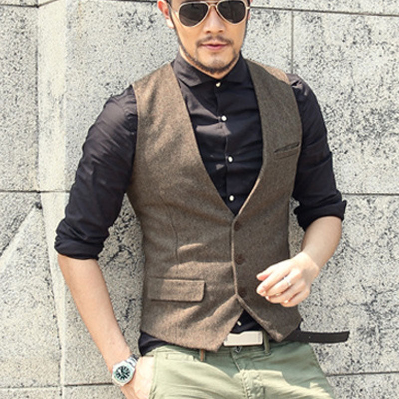 Mens Dress Vests Business Waistcoat Spring Men's Slim Fit Vest Casual Suit