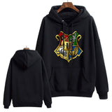 Slytherin Hoodie Badge Men and Women Student plus Size Retro Sports Printed Hooded Loose Coat