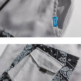 Mens Cargo Shorts Summer Trendy Patchwork Paisley Big Workwear with Pocket Shorts Loose Fifth Pants Beach Pants Men