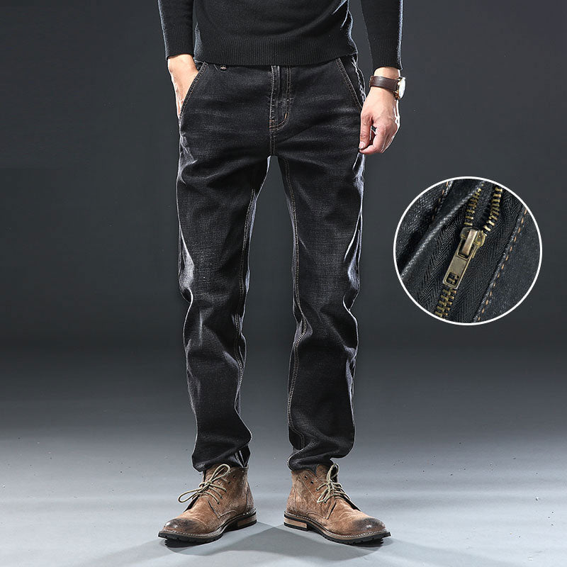 Straight Fit Prospector Jean for Men Baggy Denim Pants Loose Man Stretch Relaxed Jean High Stretch Autumn and Winter Jeans Men's Loose Straight Trousers