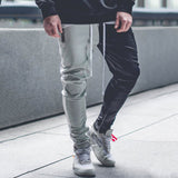 Stacking Jeans Slim Trouser Skinny Jean Men's Clothing Spring/Summer Men's Casual Pants Stitching Tappered Pants Men's