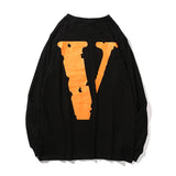 Vlone Sweatshirt Personality Print Oversize Men and Women Couple Long Sleeve Loose Hip Hop Style