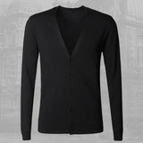 Men Casual Jacket Slim Coat Men's Slim-Fit Cardigan Sweater Solid Color Knitwear Fashion Slim-Fit Cardigan