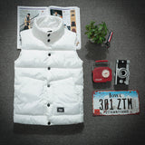 Men's Vest Casual Sleeveless Jacket Men Jacket down Cotton Vest Men's Autumn and Winter Warm
