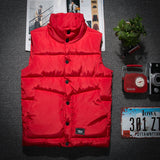 Men's Vest Casual Sleeveless Jacket Men Jacket down Cotton Vest Men's Autumn and Winter Warm