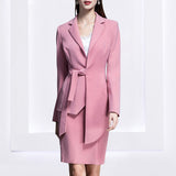 Women Pants Suit Uniform Designs Formal Style Office Lady Bussiness Attire Fall/Winter Chanel Style Suit Female Pink Overalls