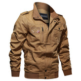 Men Fit Bomber Jacket Windbreaker Moto Street Coat Men's Clothing Spring Stand Collar Overalls plus Size Loose Casual Flight Jacket